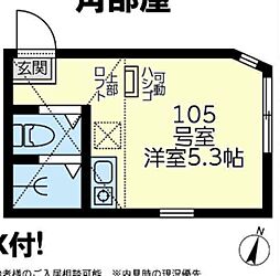 ユナイト白楽レオノールの杜 ワンルームの間取図画像