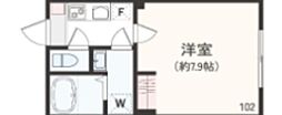 アザーレ・ナッジ伊勢原 1Kの間取図画像