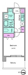 レジディア船橋2 1Kの間取図画像
