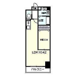 リアライズ宿院 1LDKの間取図画像