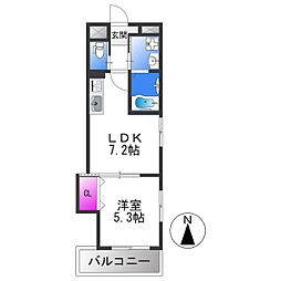 コラッジオ衣摺 1LDKの間取図画像