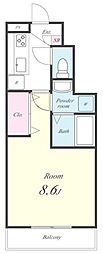 merveille 1Kの間取図画像