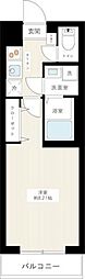 ハーモニーレジデンス東京サウスゲート 1Kの間取図画像