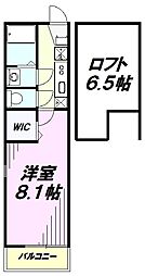 京王線 京王八王子駅 徒歩8分の賃貸アパート 3階1Kの間取り