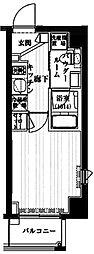 ヴァレッシア品川南シティ 1Kの間取図画像