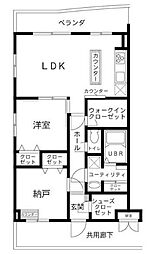 マルベリー 2LDKの間取図画像