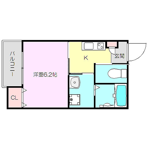 エム・ステージ新大阪 ｜大阪府大阪市東淀川区淡路１丁目(賃貸アパート1K・1階・22.66㎡)の写真 その2