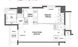 プラウドフラット横浜 1LDKの間取図画像