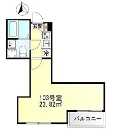 M-SQUARE 1Kの間取図画像