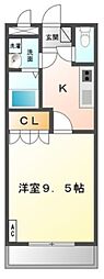 グランベル 1Kの間取図画像