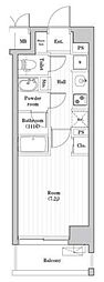 南千住レジデンス 1Kの間取図画像