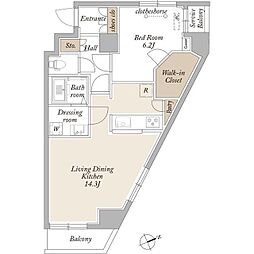 ARKMARK上北沢 1LDKの間取図画像