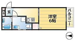 シティライフ稗原 ワンルームの間取図画像