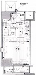 ParkWell蔵前 1Kの間取図画像