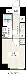 SQUARECITYTSURUMIRIVERSIDE 1Kの間取図画像