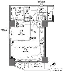 ZOOM横浜 1LDKの間取図画像