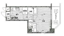 パークウェル白金 1Kの間取図画像