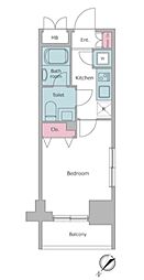 レジディア日本橋人形町2 1Kの間取図画像