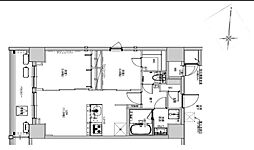 S-RESIDENCE綾瀬-rivie 2LDKの間取図画像