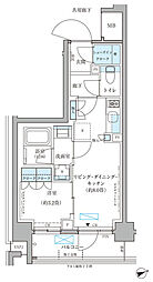 パークアクシス文京本郷 1LDKの間取図画像