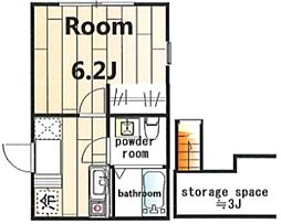 ソルティ3武蔵小杉 1Kの間取図画像