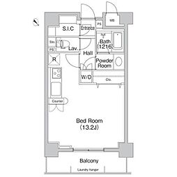 COMFORIA代々木上原 ワンルームの間取図画像