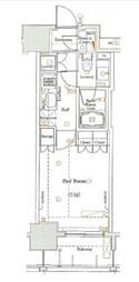 ウィルヴェール東十条 1Kの間取図画像