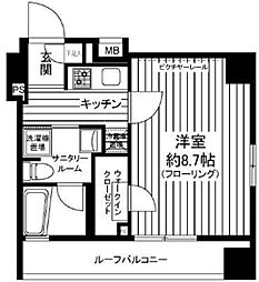 グランドコンシェルジュ上池袋 6階1Kの間取り