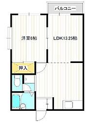 エスペランサ鈴木 1LDKの間取図画像