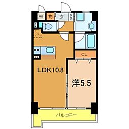ベルフォンティーヌ 1LDKの間取図画像