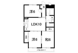山陽ハイツ 3LDKの間取図画像