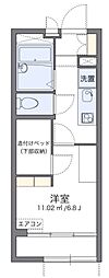 レオパレスホカリズ登戸 1Kの間取図画像