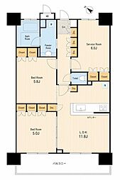 プレシス相模原 2SLDKの間取図画像