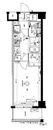 AZEST北赤羽 1Kの間取図画像