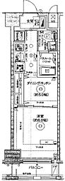 エステムプラザ日本橋レジェンド 1DKの間取図画像