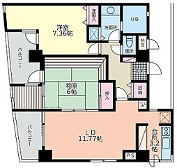 ウィルドゥ本千葉 2LDKの間取図画像