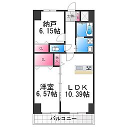 堺市北区新金岡町1丁マンション 1SLDKの間取図画像