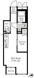 クレアティフ池袋本町 1SKの間取図画像