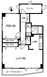パテラ百合ケ丘グランアジール 1LDKの間取図画像