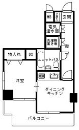 ライオンズマンション西五反田 1DKの間取図画像