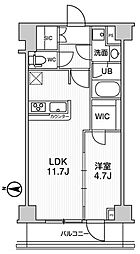ジェノヴィア本所吾妻橋2スカイガーデン 1LDKの間取図画像
