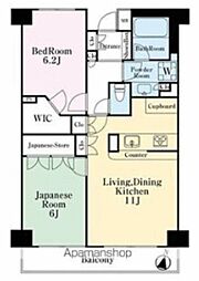 藤和シティホームズ桜木町 2LDKの間取図画像