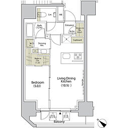 ザ・パークハビオ江古田 1LDKの間取図画像