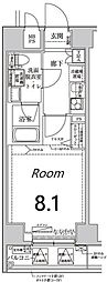プレミアム東京府中 1Kの間取図画像