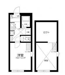 京急空港線 大鳥居駅 徒歩10分の賃貸アパート 1階1Kの間取り