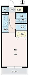 ハイライズガーデン 1Kの間取図画像