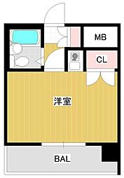 ヴェラハイツ鶴見 ワンルームの間取図画像