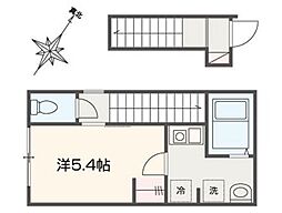 町田市原町田1丁目アパート 1Kの間取図画像