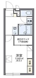 レオパレスコトブキ 1Kの間取図画像