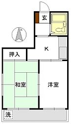 セレーノ天沼 3階2Kの間取り